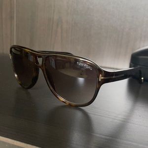 Tom Ford Tortoise Shell Dylan Aviator Sunglasses